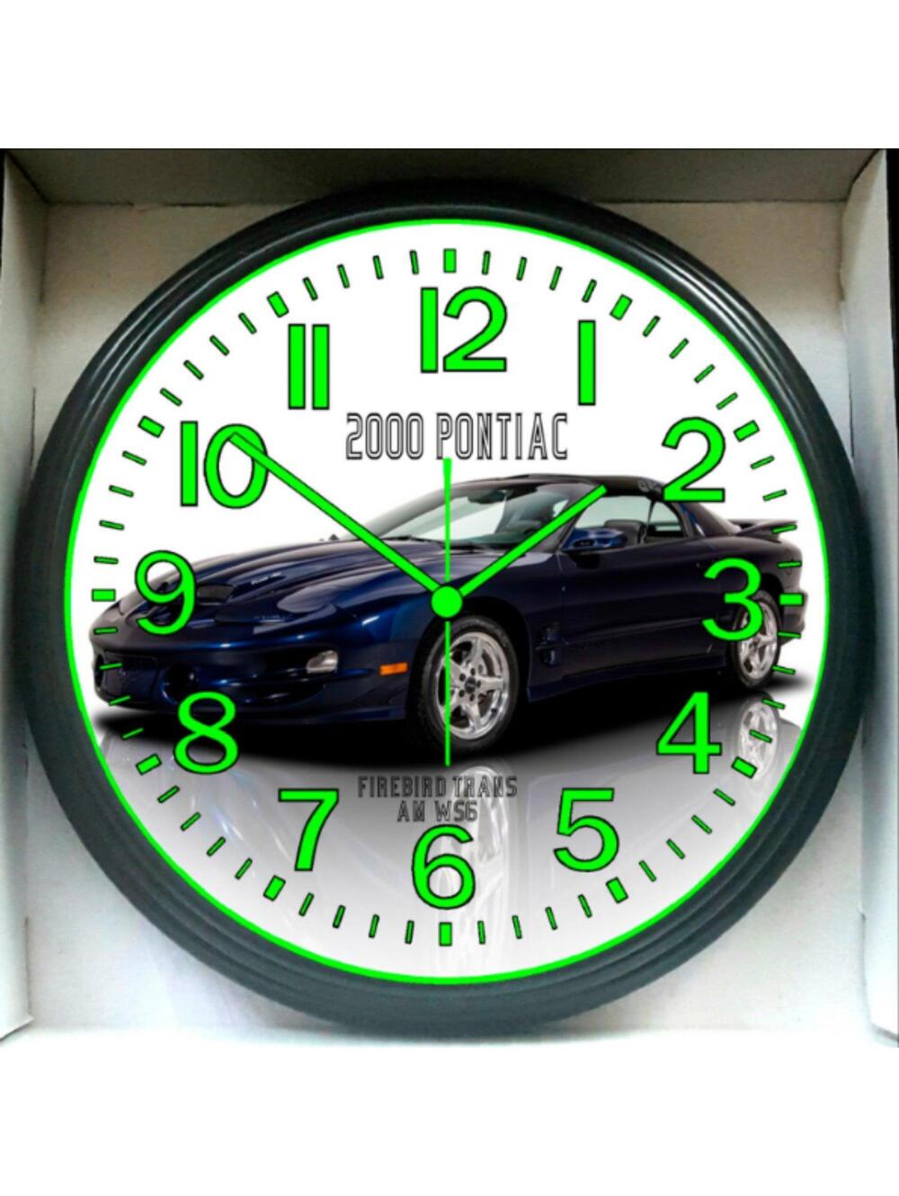 2000 Pontiac Firebird Trans Am Garage Shop Glow In The Dark Wall Clock New